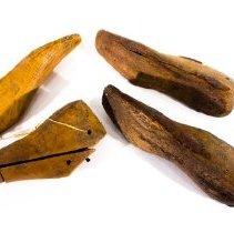 wood shoe lasts - lying on sides top view